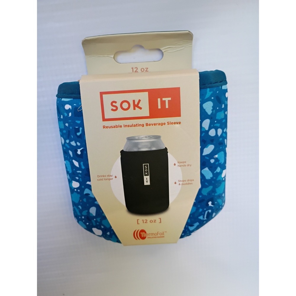 Sok-It 12oz Neoprene Insulated Can Cooler Sleeve Sky Terrazzo CAS-X253-12-L03